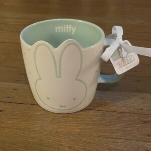 Miffy White and Mint Mug with Bunny Design By Magenta. NEW